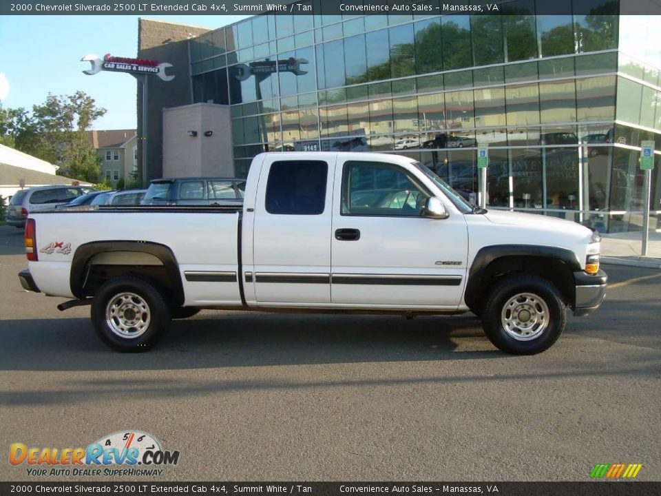 2000 Chevrolet Silverado 2500 LT Extended Cab 4x4 Summit White / Tan Photo #1