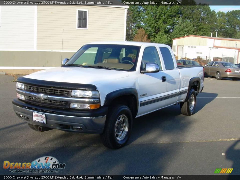 2000 Chevrolet Silverado 2500 LT Extended Cab 4x4 Summit White / Tan Photo #4