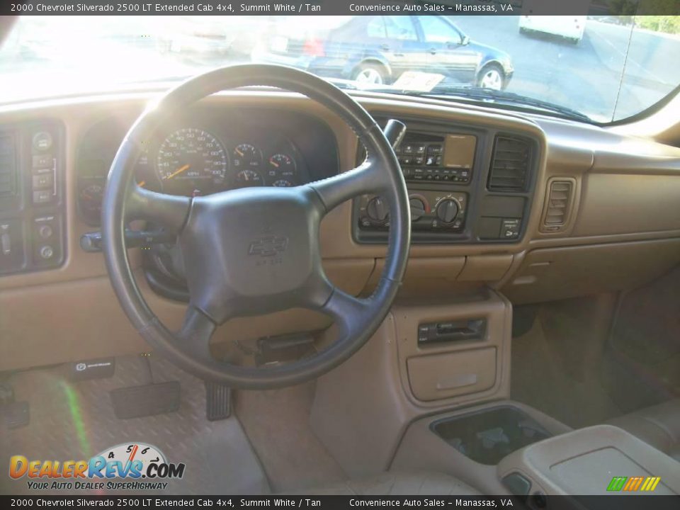 2000 Chevrolet Silverado 2500 LT Extended Cab 4x4 Summit White / Tan Photo #12