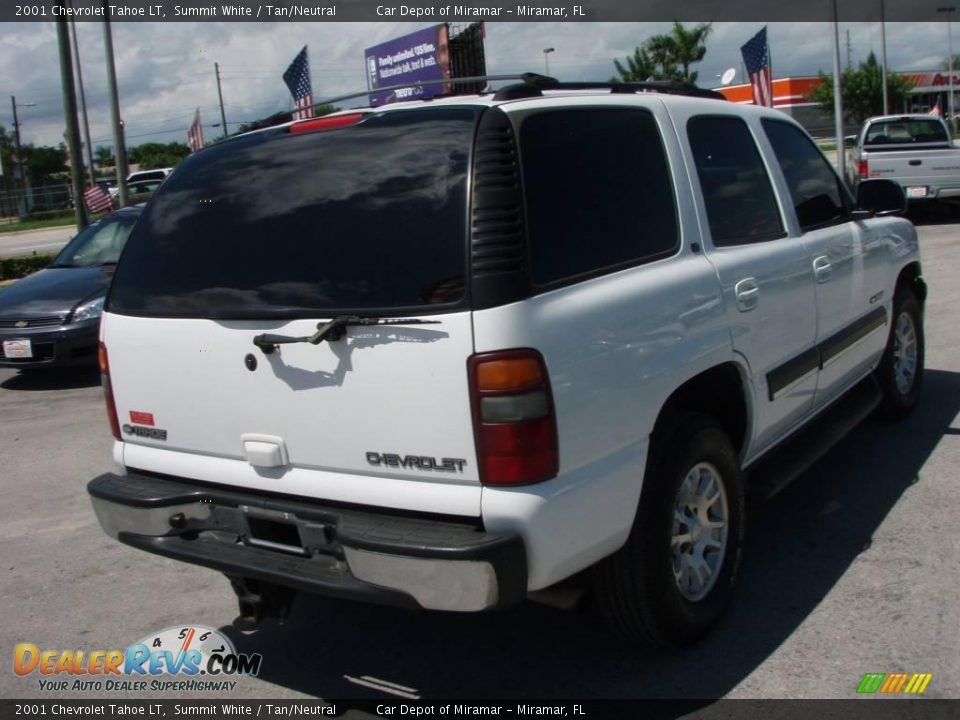 2001 Chevrolet Tahoe LT Summit White / Tan/Neutral Photo #3