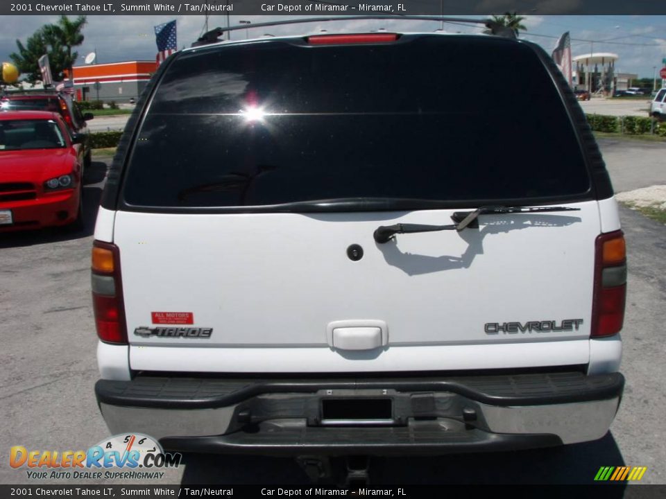 2001 Chevrolet Tahoe LT Summit White / Tan/Neutral Photo #4
