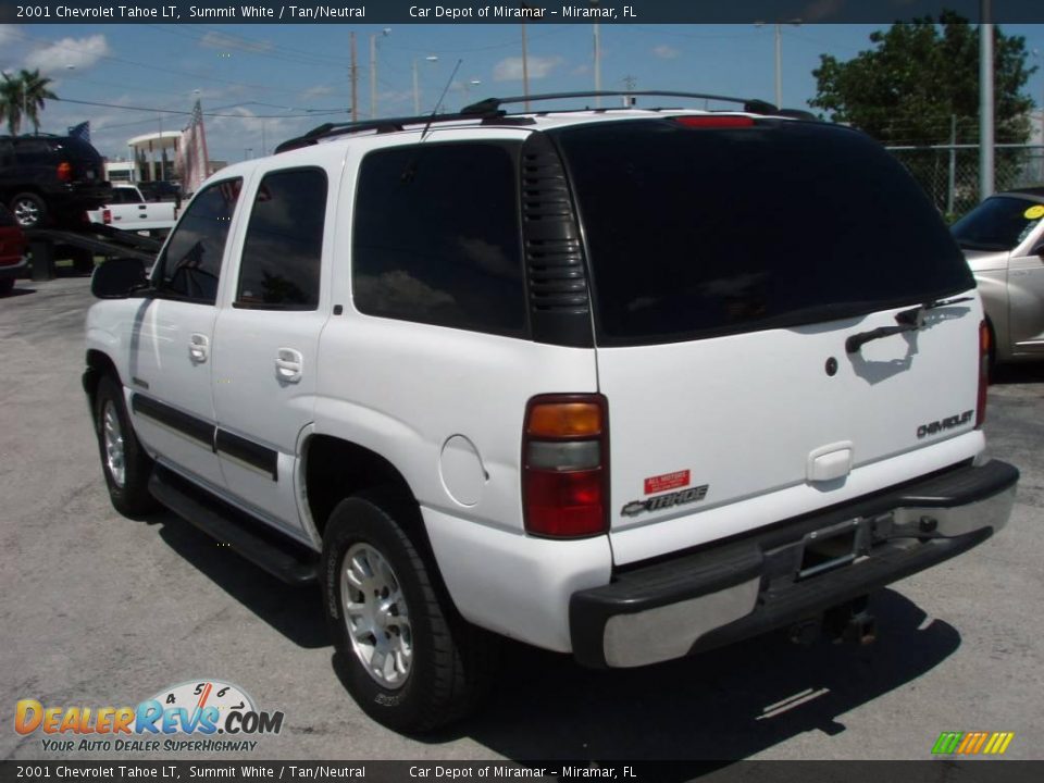 2001 Chevrolet Tahoe LT Summit White / Tan/Neutral Photo #6