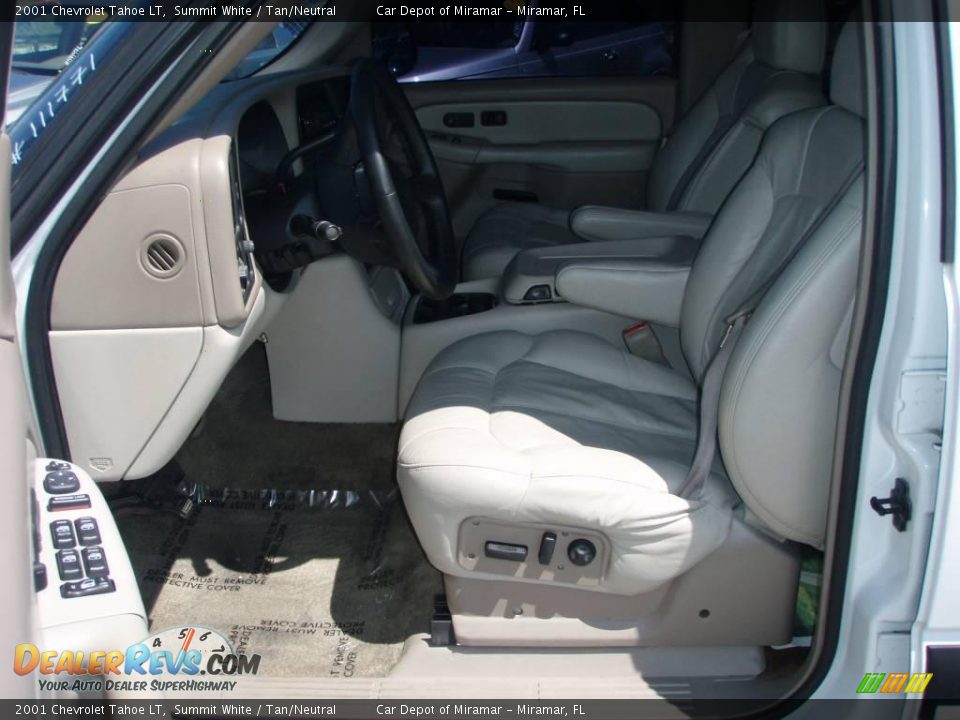 2001 Chevrolet Tahoe LT Summit White / Tan/Neutral Photo #11