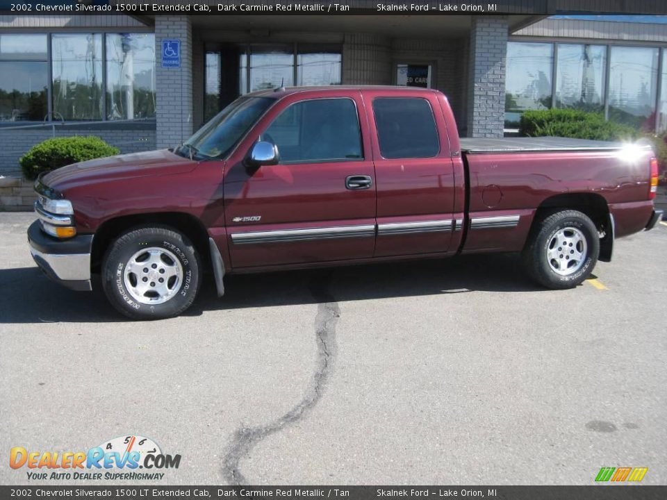 2002 Chevrolet Silverado 1500 LT Extended Cab Dark Carmine Red Metallic / Tan Photo #1