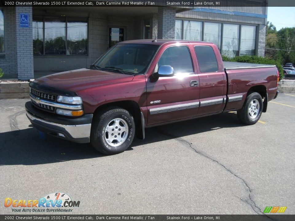 2002 Chevrolet Silverado 1500 LT Extended Cab Dark Carmine Red Metallic / Tan Photo #2
