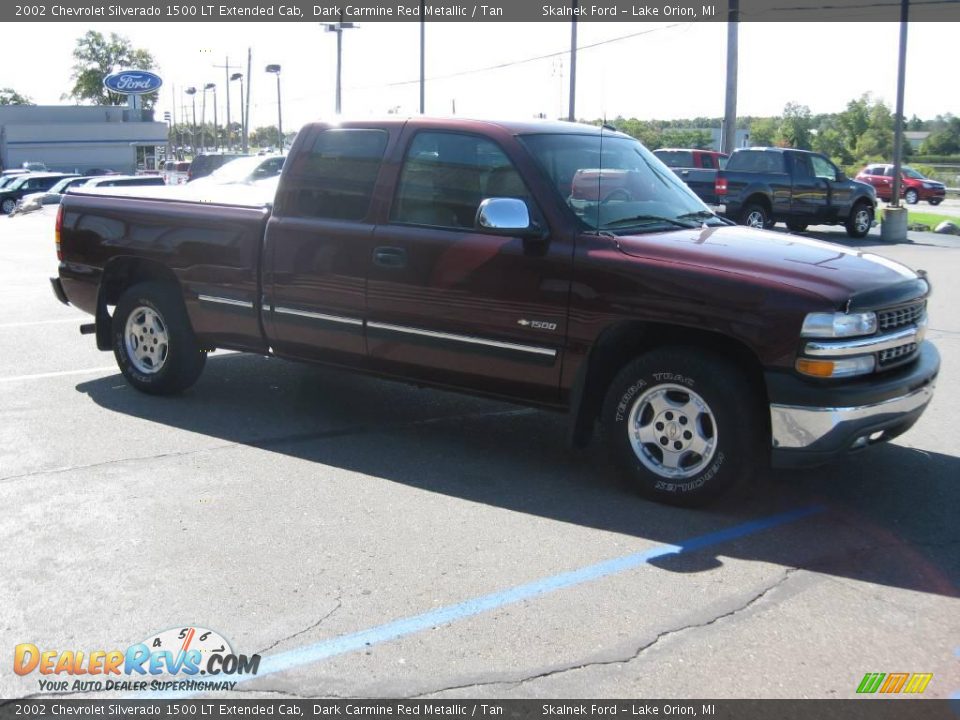 2002 Chevrolet Silverado 1500 LT Extended Cab Dark Carmine Red Metallic / Tan Photo #6
