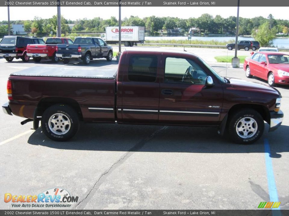 2002 Chevrolet Silverado 1500 LT Extended Cab Dark Carmine Red Metallic / Tan Photo #7