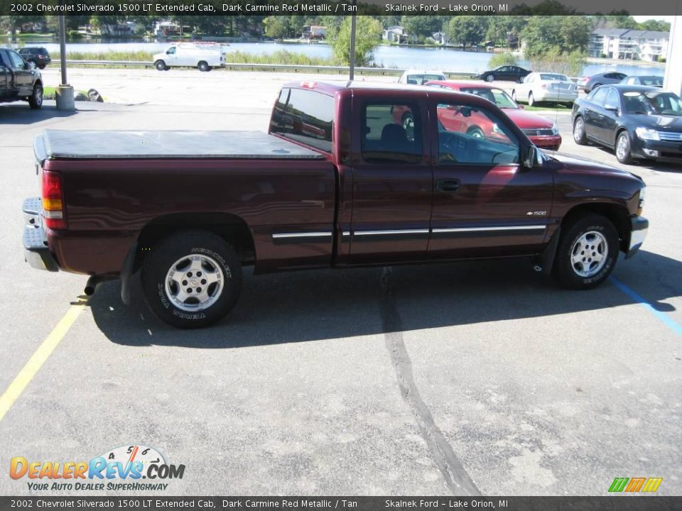 2002 Chevrolet Silverado 1500 LT Extended Cab Dark Carmine Red Metallic / Tan Photo #8