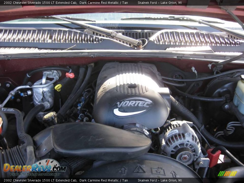 2002 Chevrolet Silverado 1500 LT Extended Cab Dark Carmine Red Metallic / Tan Photo #34