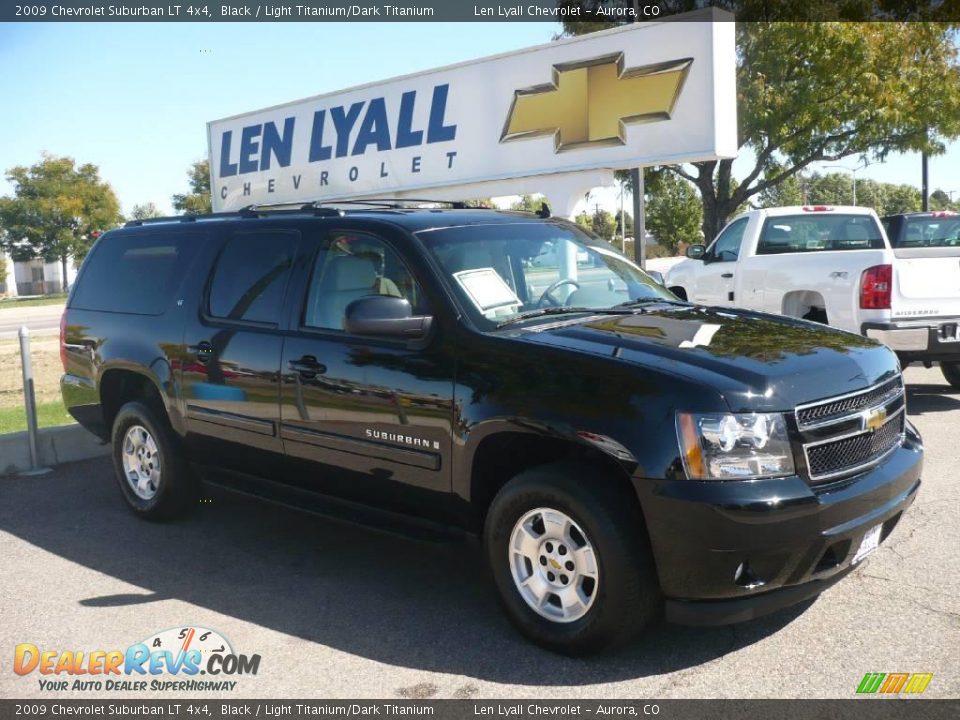 2009 Chevrolet Suburban LT 4x4 Black / Light Titanium/Dark Titanium Photo #1