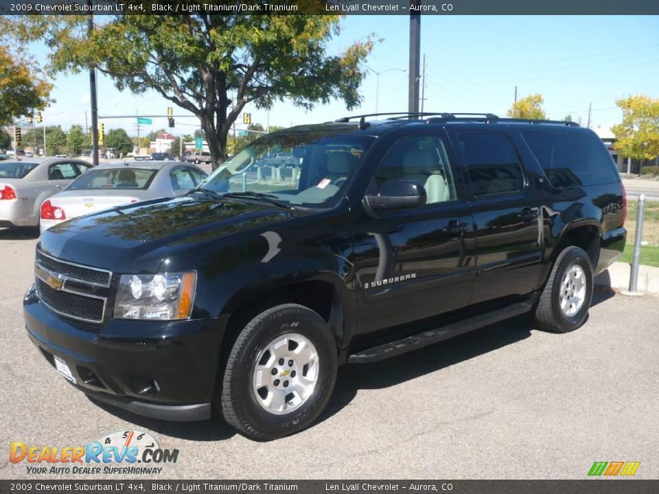 2009 Chevrolet Suburban LT 4x4 Black / Light Titanium/Dark Titanium Photo #3