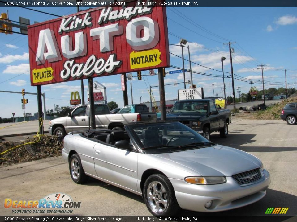 2000 Chrysler Sebring JXi Convertible Bright Silver Metallic / Agate Photo #1