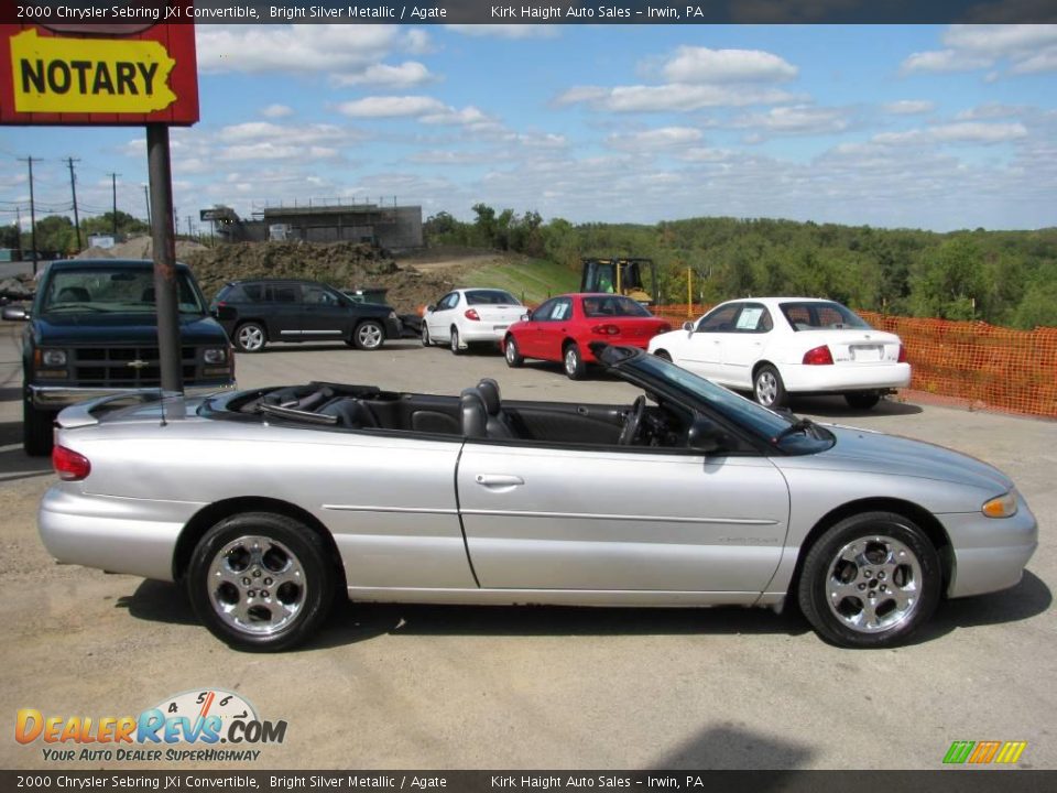 2000 Chrysler Sebring JXi Convertible Bright Silver Metallic / Agate ...