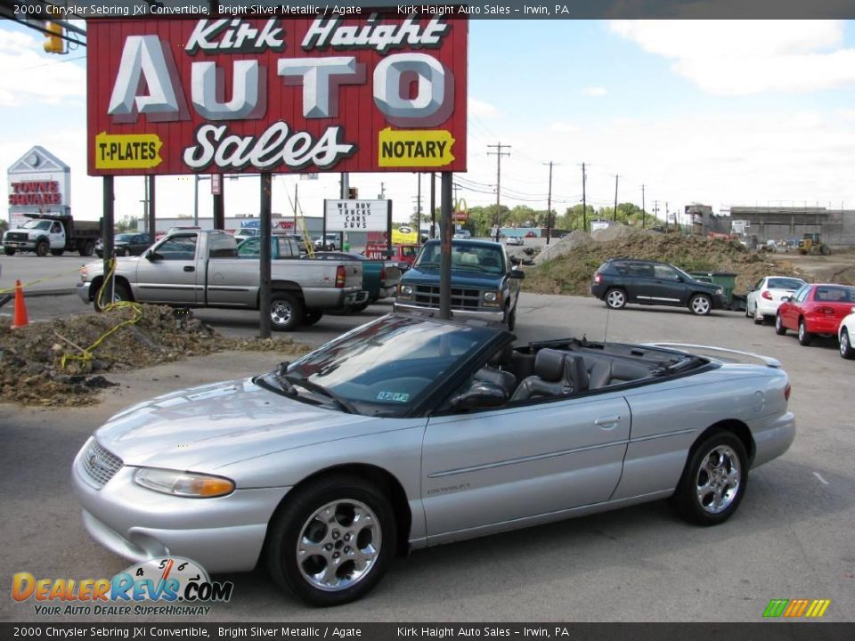 2000 Chrysler Sebring JXi Convertible Bright Silver Metallic / Agate Photo #3