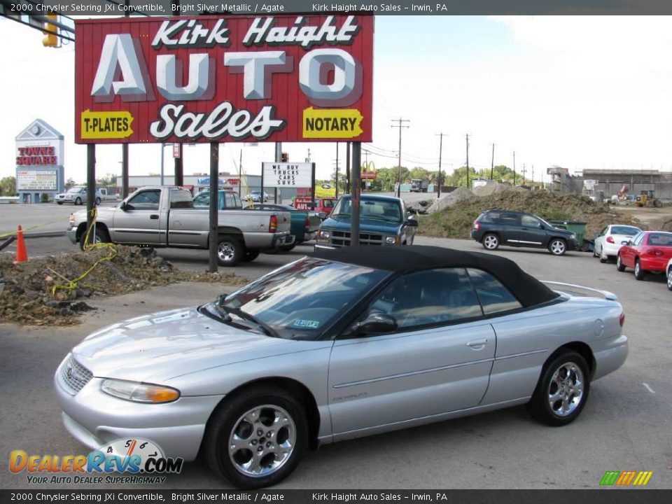 2000 Chrysler Sebring JXi Convertible Bright Silver Metallic / Agate Photo #4