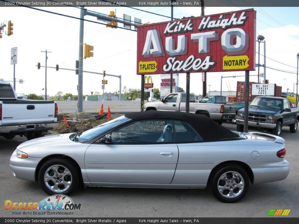 2000 Chrysler Sebring JXi Convertible Bright Silver Metallic / Agate Photo #5