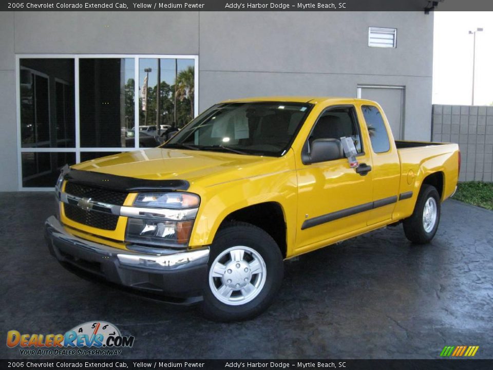 2006 Chevrolet Colorado Extended Cab Yellow / Medium Pewter Photo #24