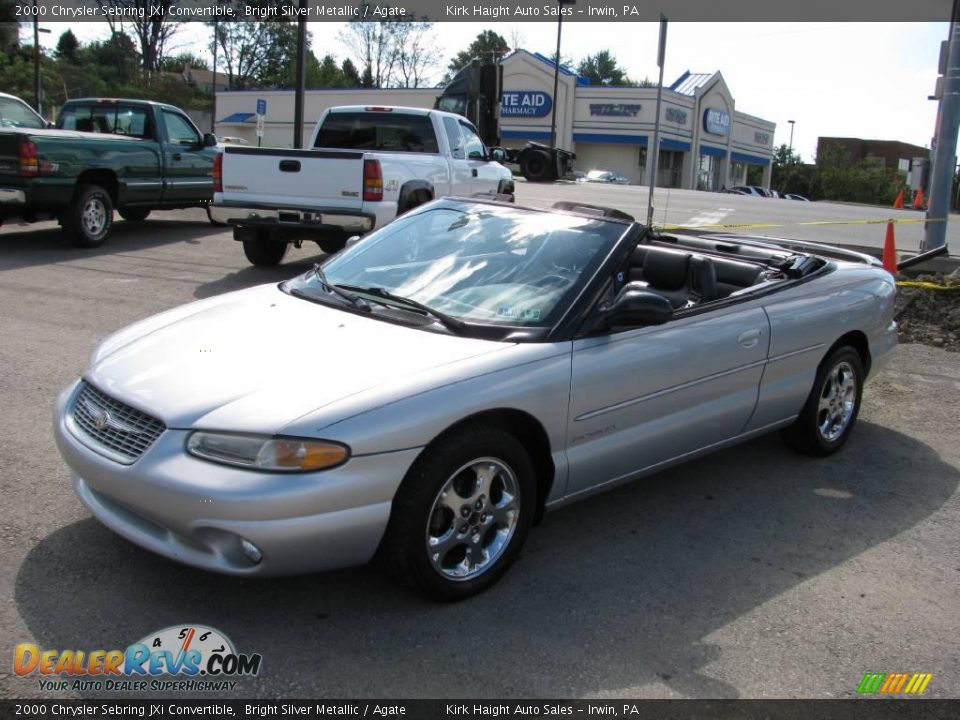 2000 Chrysler Sebring JXi Convertible Bright Silver Metallic / Agate ...