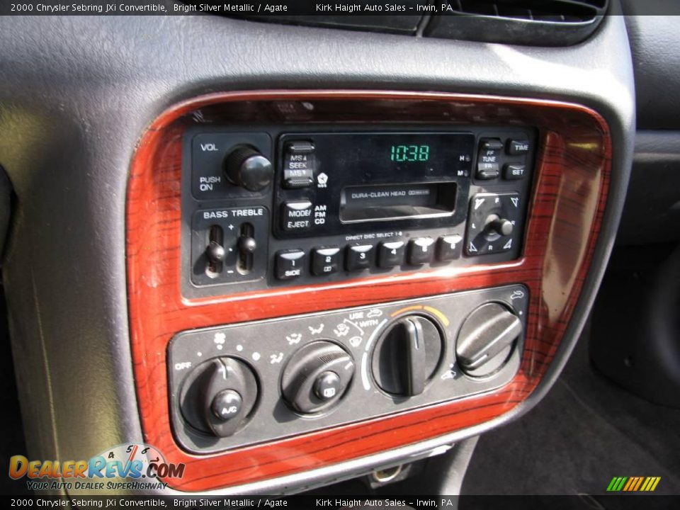 2000 Chrysler Sebring JXi Convertible Bright Silver Metallic / Agate Photo #13