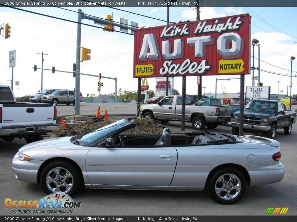 2000 Chrysler Sebring JXi Convertible Bright Silver Metallic / Agate Photo #16