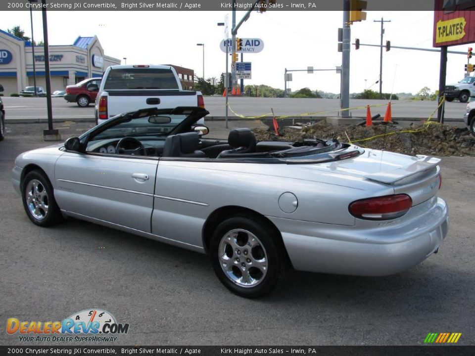 2000 Chrysler Sebring JXi Convertible Bright Silver Metallic / Agate Photo #17