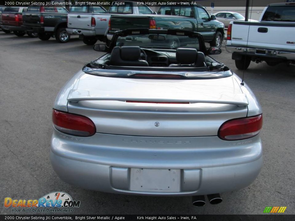 2000 Chrysler Sebring JXi Convertible Bright Silver Metallic / Agate Photo #18