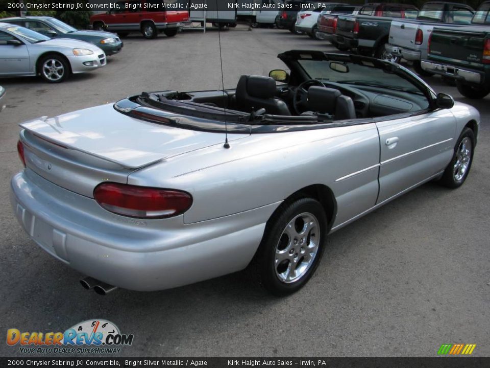2000 Chrysler Sebring JXi Convertible Bright Silver Metallic / Agate Photo #19