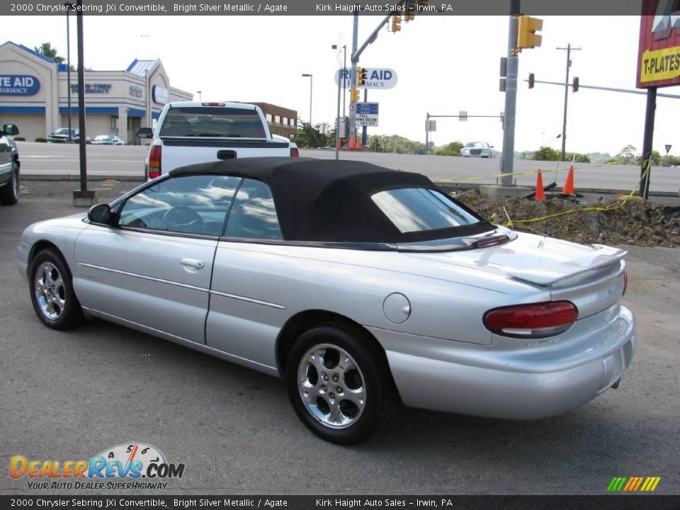 2000 Chrysler Sebring JXi Convertible Bright Silver Metallic / Agate Photo #20
