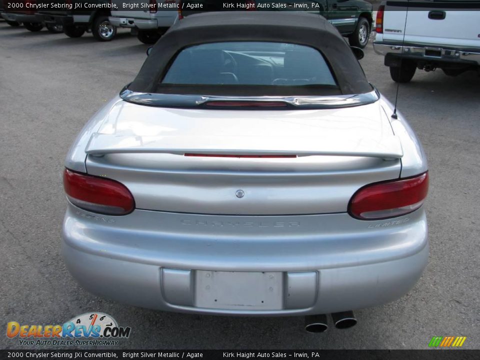 2000 Chrysler Sebring JXi Convertible Bright Silver Metallic / Agate Photo #21
