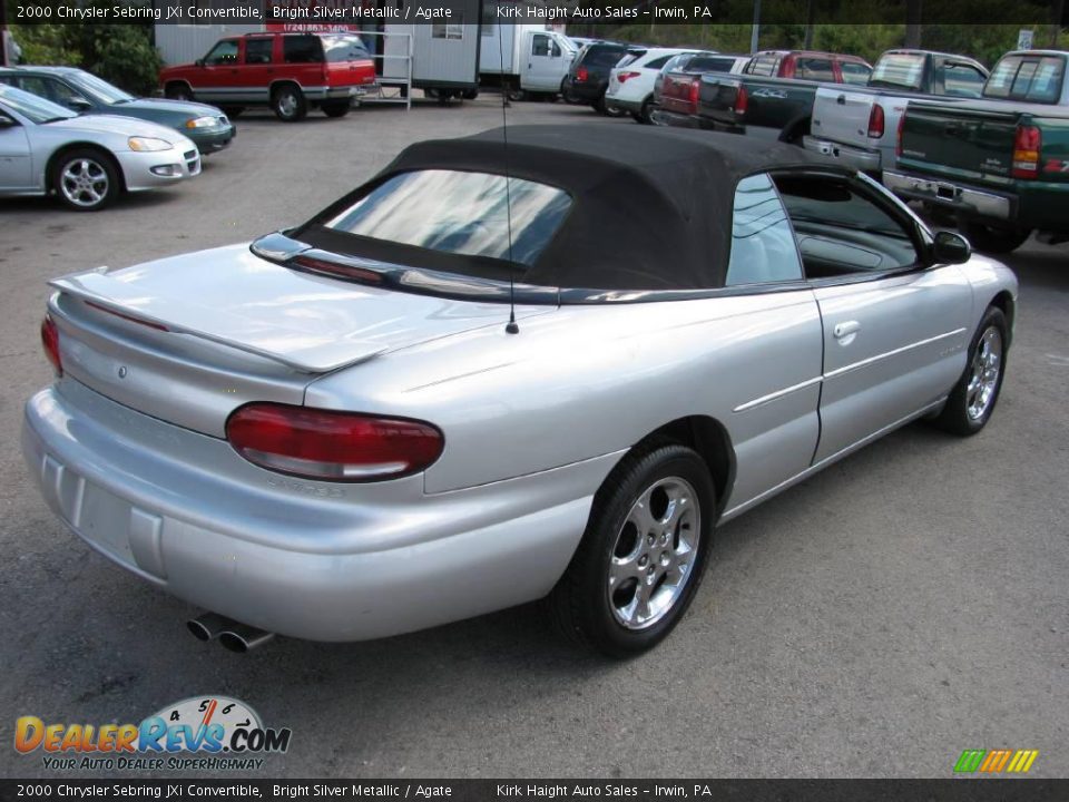 2000 Chrysler Sebring JXi Convertible Bright Silver Metallic / Agate Photo #22