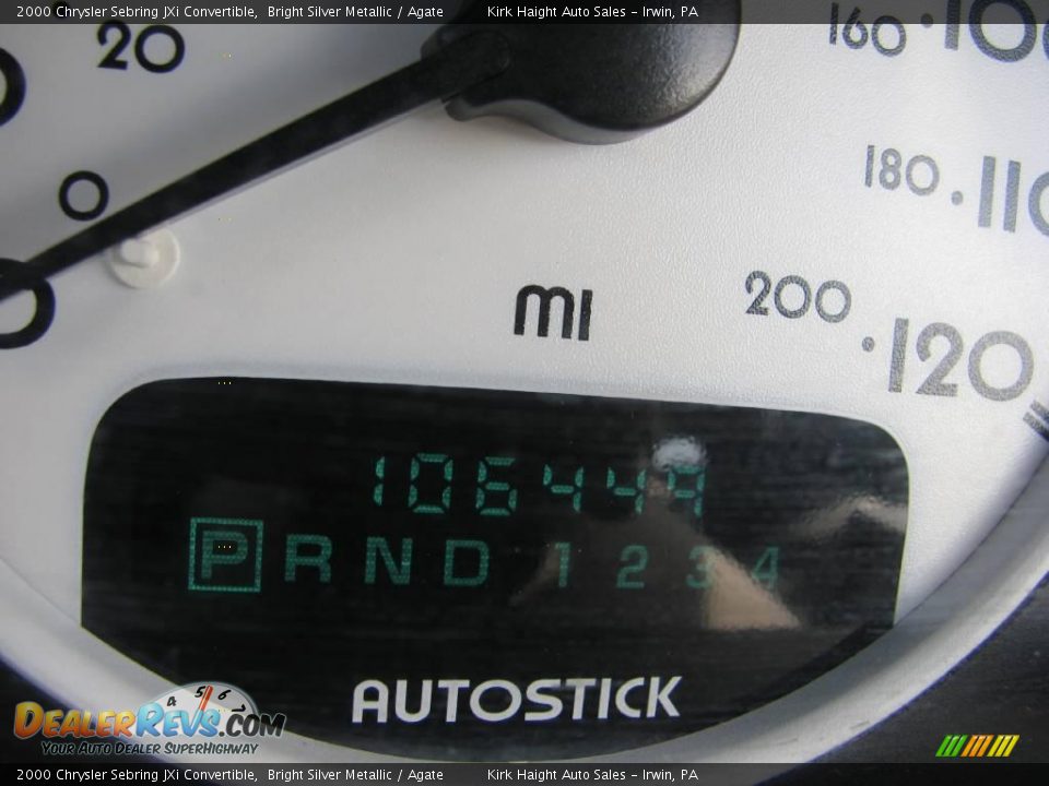 2000 Chrysler Sebring JXi Convertible Bright Silver Metallic / Agate Photo #25
