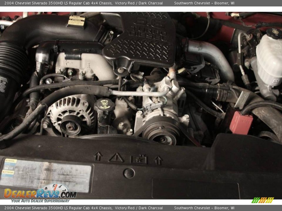 2004 Chevrolet Silverado 3500HD LS Regular Cab 4x4 Chassis Victory Red / Dark Charcoal Photo #9