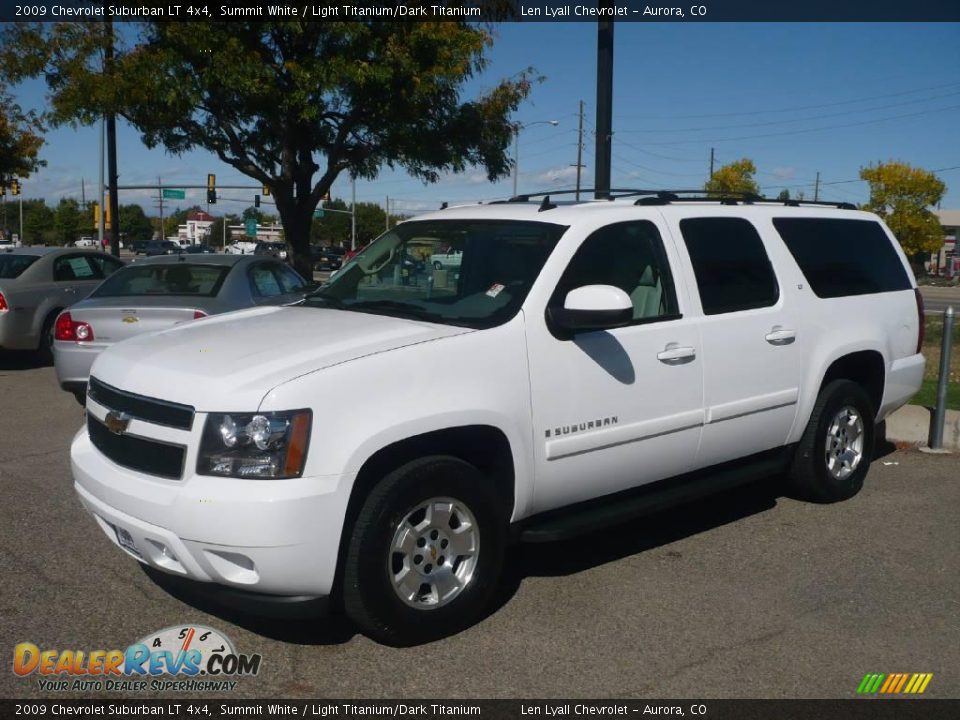 2009 Chevrolet Suburban LT 4x4 Summit White / Light Titanium/Dark Titanium Photo #3