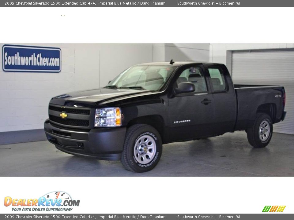 2009 Chevrolet Silverado 1500 Extended Cab 4x4 Imperial Blue Metallic / Dark Titanium Photo #1