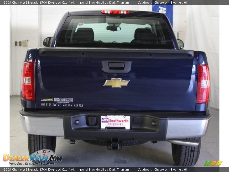 2009 Chevrolet Silverado 1500 Extended Cab 4x4 Imperial Blue Metallic / Dark Titanium Photo #3