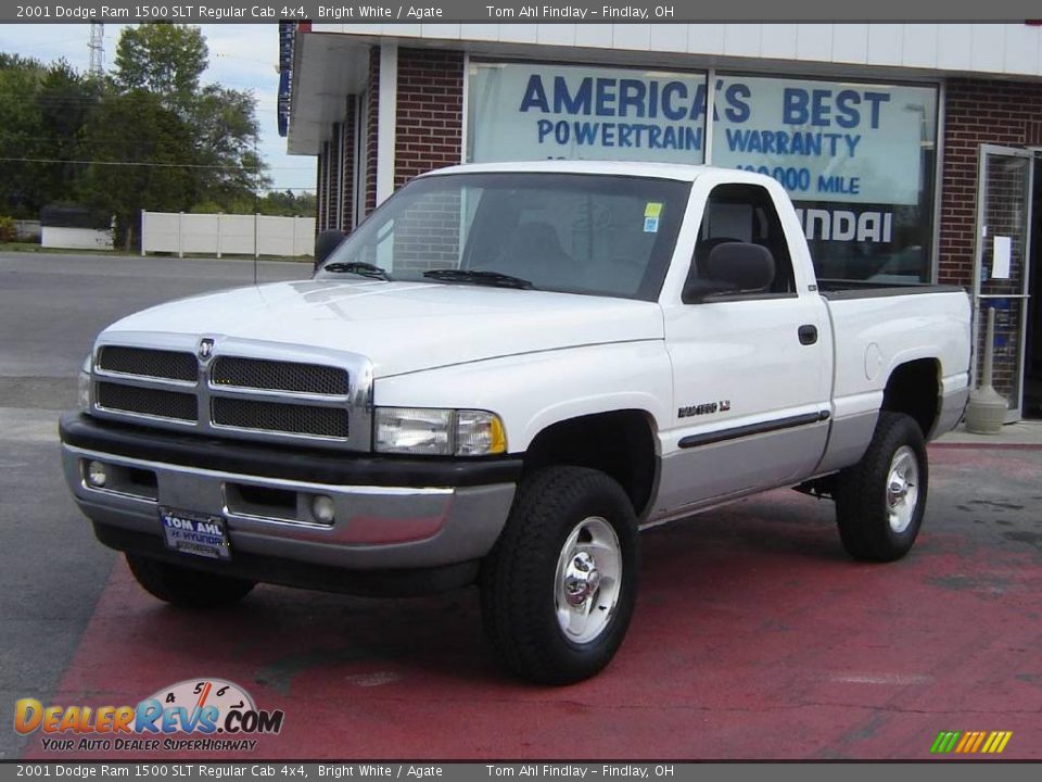 2001 Dodge Ram 1500 SLT Regular Cab 4x4 Bright White / Agate Photo #1