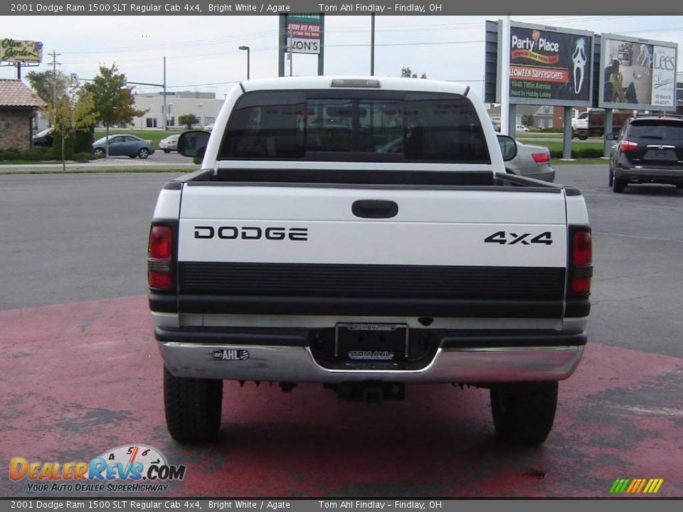 2001 Dodge Ram 1500 SLT Regular Cab 4x4 Bright White / Agate Photo #4