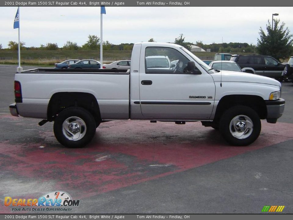 2001 Dodge Ram 1500 SLT Regular Cab 4x4 Bright White / Agate Photo #6