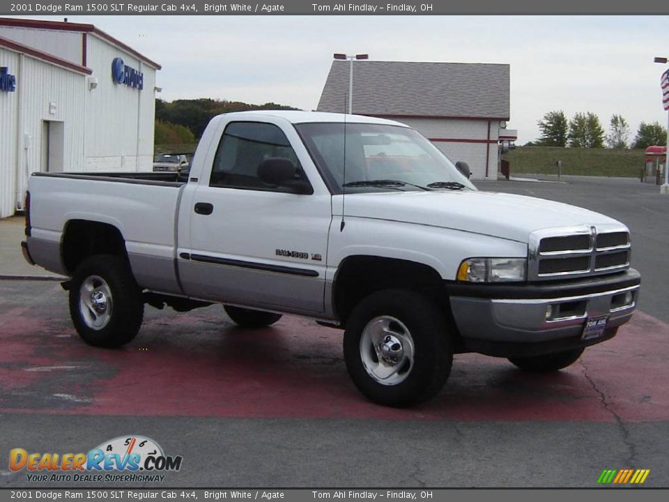 2001 Dodge Ram 1500 SLT Regular Cab 4x4 Bright White / Agate Photo #7