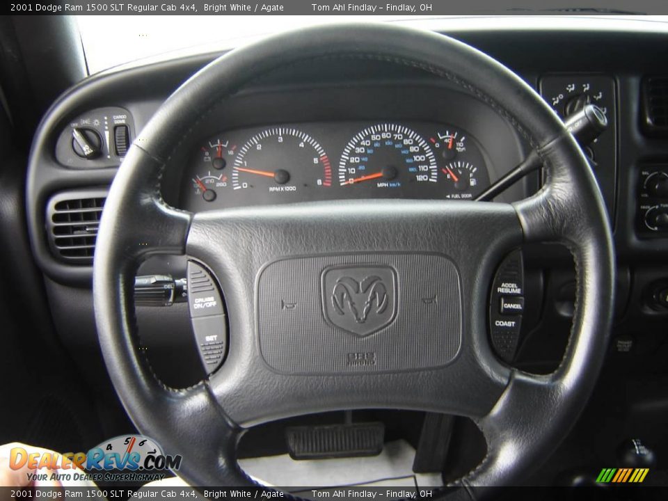 2001 Dodge Ram 1500 SLT Regular Cab 4x4 Bright White / Agate Photo #16