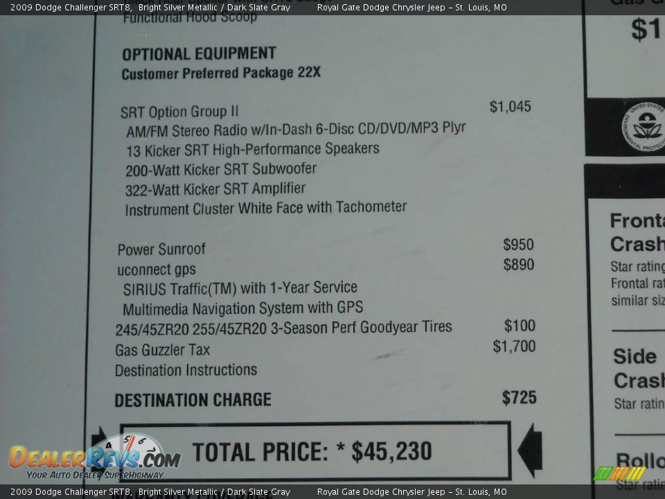 2009 Dodge Challenger SRT8 Bright Silver Metallic / Dark Slate Gray Photo #21