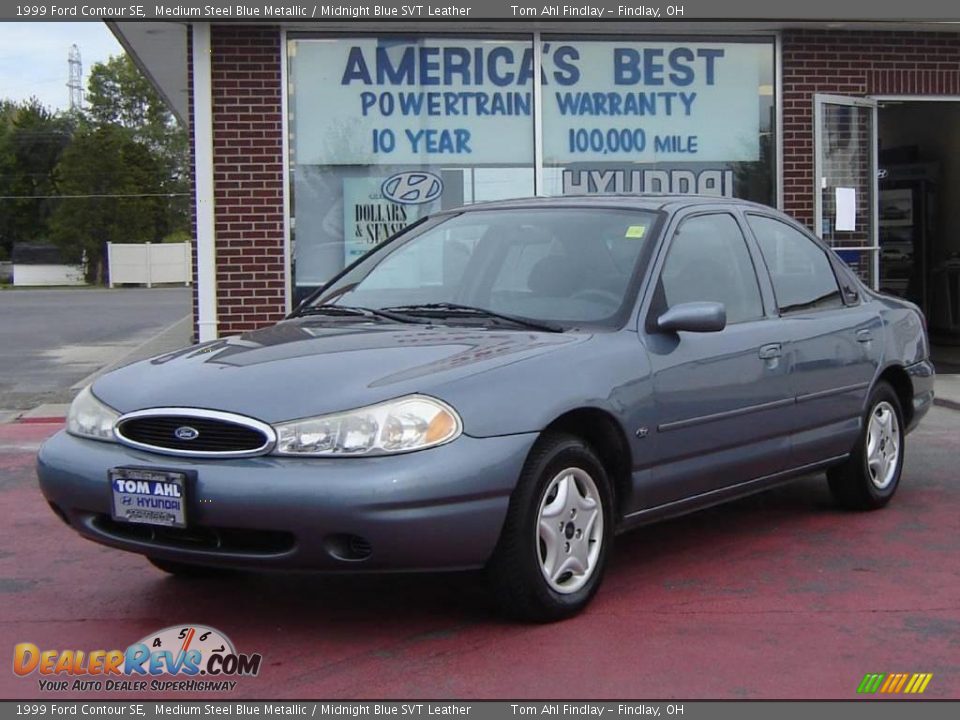 1999 Ford Contour SE Medium Steel Blue Metallic / Midnight Blue SVT Leather Photo #1