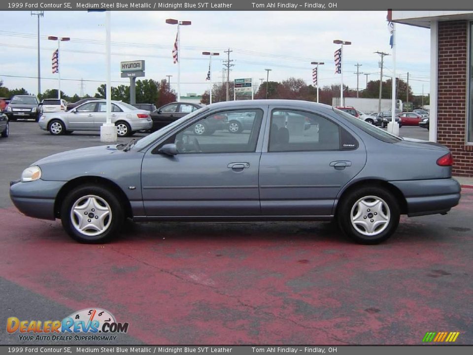 1999 Ford Contour SE Medium Steel Blue Metallic / Midnight Blue SVT Leather Photo #2