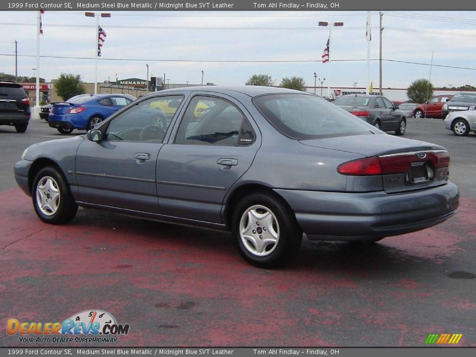 1999 Ford Contour SE Medium Steel Blue Metallic / Midnight Blue SVT Leather Photo #3