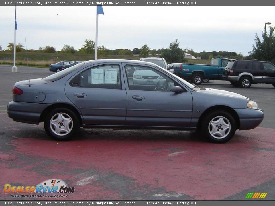 1999 Ford Contour SE Medium Steel Blue Metallic / Midnight Blue SVT Leather Photo #6