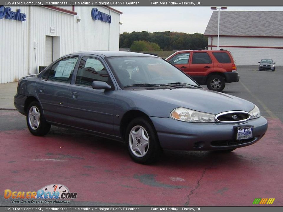 1999 Ford Contour SE Medium Steel Blue Metallic / Midnight Blue SVT Leather Photo #7
