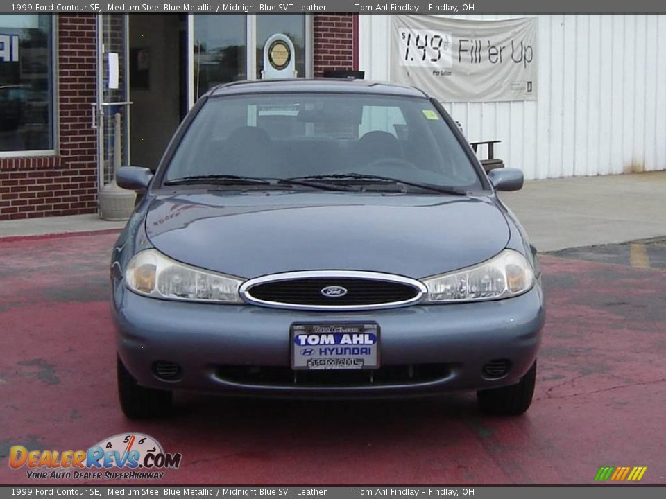 1999 Ford Contour SE Medium Steel Blue Metallic / Midnight Blue SVT Leather Photo #8