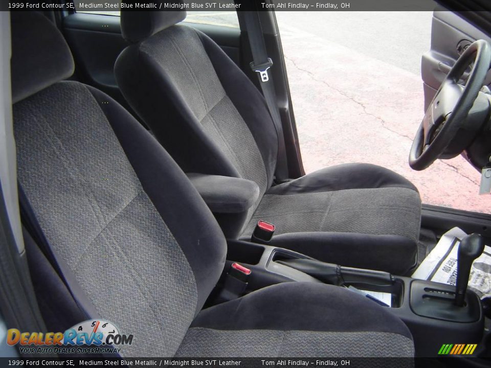 1999 Ford Contour SE Medium Steel Blue Metallic / Midnight Blue SVT Leather Photo #12