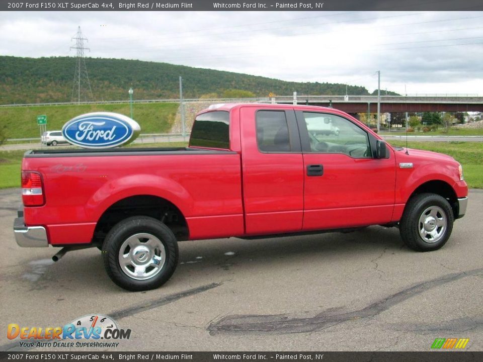 2007 Ford F150 XLT SuperCab 4x4 Bright Red / Medium Flint Photo #6