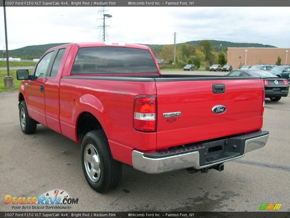 2007 Ford F150 XLT SuperCab 4x4 Bright Red / Medium Flint Photo #15